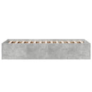 sengeramme 100x200 cm konstrueret træ betongrå