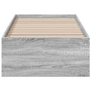 sengeramme 90x200 cm konstrueret træ grå sonoma-eg