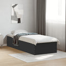 sengeramme 90x190 cm konstrueret træ sort