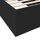 sengeramme 90x190 cm konstrueret træ sort