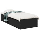 sengeramme 90x190 cm konstrueret træ sort