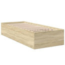 sengeramme 90x190 cm konstrueret træ sonoma-eg