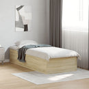 sengeramme 90x190 cm konstrueret træ sonoma-eg