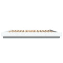 sengeramme med LED-lys 200x200 cm konstrueret træ hvid