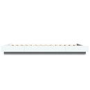 sengeramme med LED-lys 90x200 cm konstrueret træ hvid