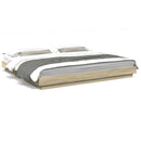 sengestel 200x200 cm konstrueret træ sonoma-eg
