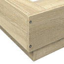 sengestel 200x200 cm konstrueret træ sonoma-eg