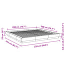 sengestel 200x200 cm konstrueret træ sonoma-eg