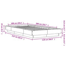 sengeramme 100x200 cm konstrueret træ brun egetræsfarve