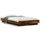 sengeramme 90x200 cm konstrueret træ røget egetræsfarve
