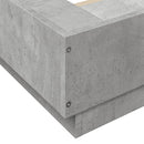 sengestel 135x190 cm konstrueret træ betongrå