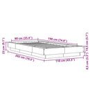 sengeramme 90x190 cm konstrueret træ hvid