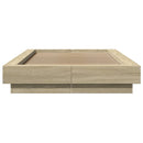 sengeramme 90x190 cm konstrueret træ sonoma-eg