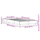 sengeramme 75x190 cm konstrueret træ hvid