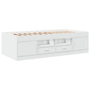 daybed med skuffer uden madras 100x200 cm hvid