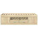 daybed med skuffer uden madras 100x200 cm sonoma-eg