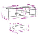 daybed med skuffer uden madras 100x200 cm sonoma-eg
