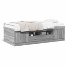 daybed med skuffer uden madras 100x200 cm grå sonoma-eg