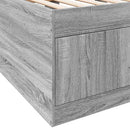 daybed med skuffer uden madras 100x200 cm grå sonoma-eg
