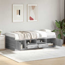 daybed med skuffer uden madras 100x200 cm grå sonoma-eg