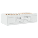 daybed med skuffer uden madras 90x200 cm hvid