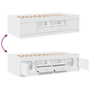 daybed med skuffer uden madras 90x200 cm hvid