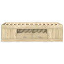 daybed med skuffer uden madras 90x200 cm sonoma-eg