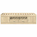 daybed med skuffer uden madras 90x200 cm sonoma-eg