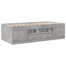 daybed med skuffer uden madras 90x200 cm betongrå