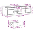 daybed med skuffer uden madras 90x200 cm røget eg