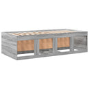 daybed med skuffer uden madras 90x200 cm grå sonoma-eg