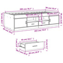 daybed med skuffer uden madras 90x200 cm grå sonoma-eg