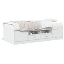 daybed med skuffer uden madras 90x190 cm hvid