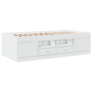daybed med skuffer uden madras 90x190 cm hvid
