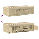 daybed med skuffer uden madras 90x190 cm sonoma-eg
