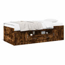 daybed med skuffer uden madras 90x190 cm røget eg