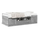 daybed med skuffer uden madras 90x190 cm grå sonoma-eg