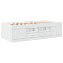 daybed med skuffer uden madras 75x190 cm hvid