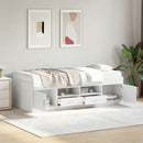 daybed med skuffer uden madras 75x190 cm hvid