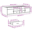 daybed med skuffer uden madras 75x190 cm sonoma-eg