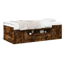 daybed med skuffer uden madras 75x190 cm røget eg