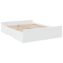 sengeramme med skuffer 160x200 cm konstrueret træ hvid