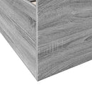 sengeramme med skuffer 150x200 cm konstrueret træ grå sonoma-eg