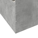 sengeramme med skuffer 135x190 cm konstrueret træ betongrå