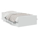 sengeramme 90x200 cm konstrueret træ hvid