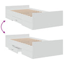 sengeramme 90x200 cm konstrueret træ hvid
