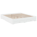 sengeramme med skuffer 180x200 cm konstrueret træ hvid
