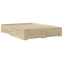 sengeramme med skuffer 150x200 cm konstrueret træ sonoma-eg