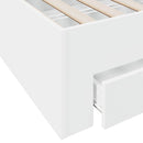 sengeramme med skuffer 140x200 cm konstrueret træ hvid