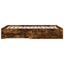 sengeramme med skuffer 120x200 cm konstrueret træ røget eg